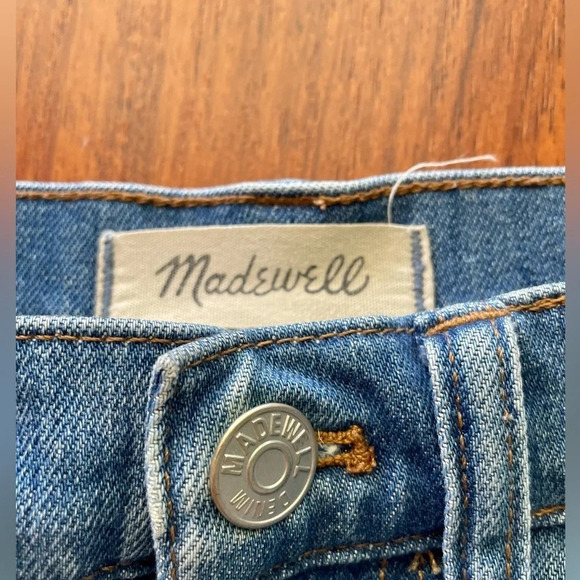 Madewell The High-Rise Slim Crop Boyiean: Knee-Rip Edition blue size 25 - Picture 7 of 16